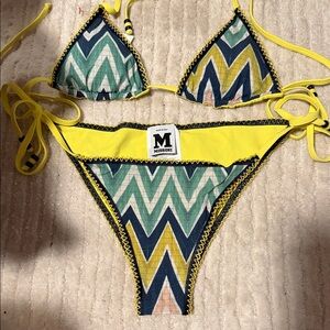 Missoni Chevron Bikini in Yellow and Green